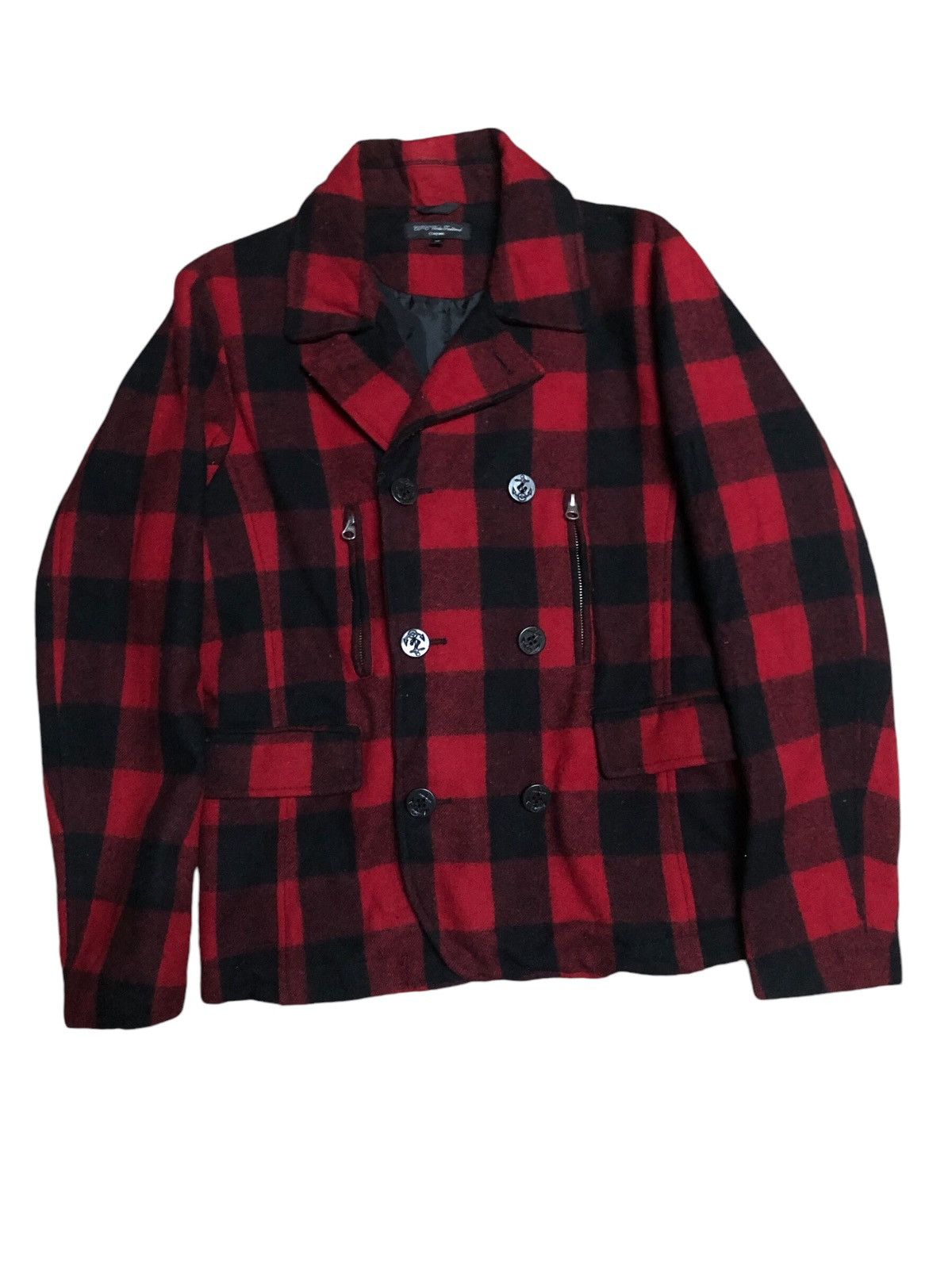 Ciaopanic Red Tartan Punk Rockabilly Wool Jacket