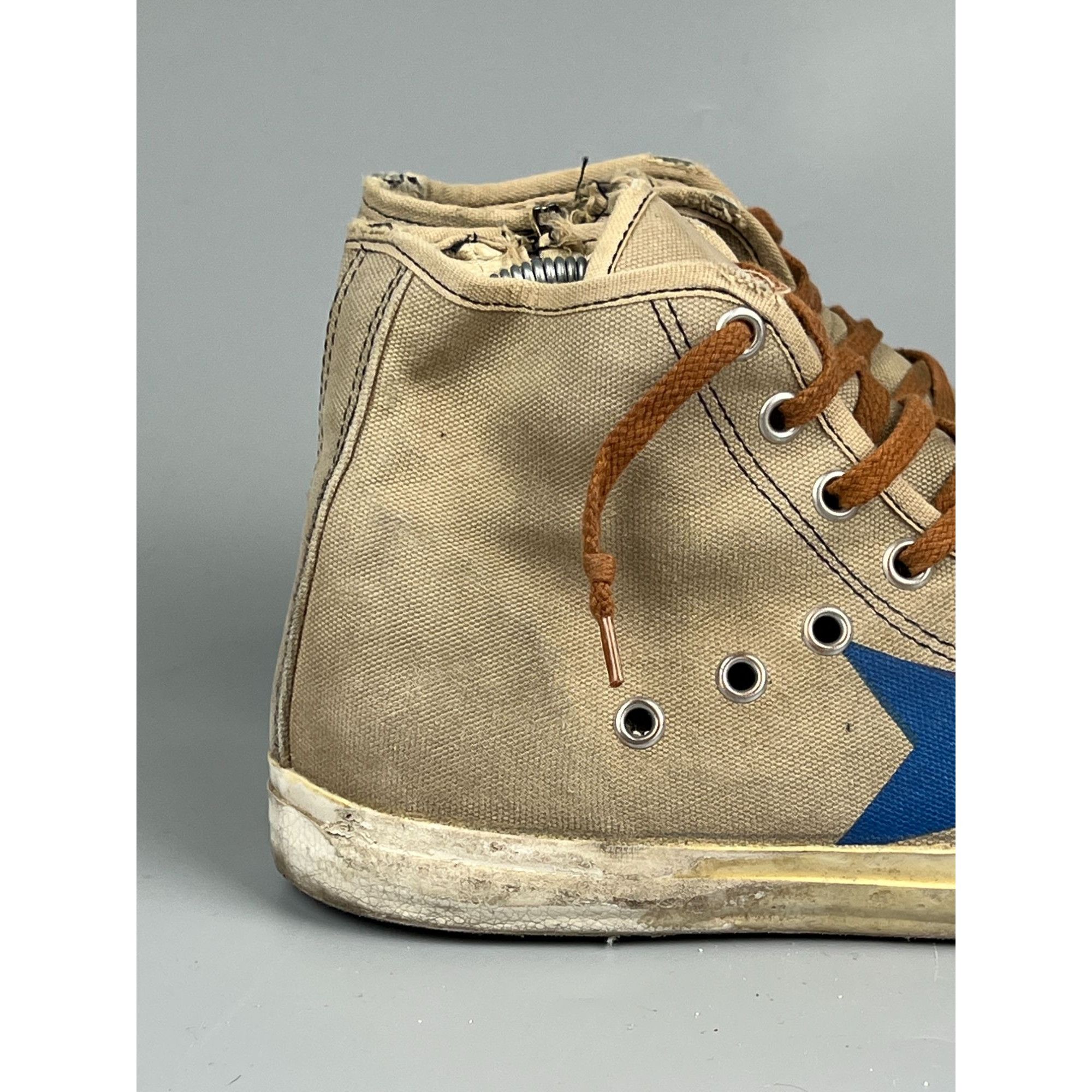 Golden Goose Vintage Golden Goose Francy Hi Top Cloth Sneakers (Y0870) Size US 7 / IT 37 - 2 Thumbnail