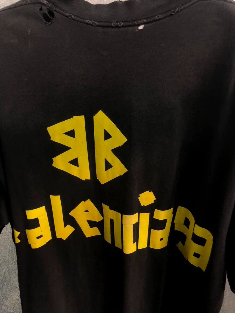Balenciaga Balenciaga Tape damage hole black short sleeve Size US L / EU 52-54 / 3 - 4 Thumbnail