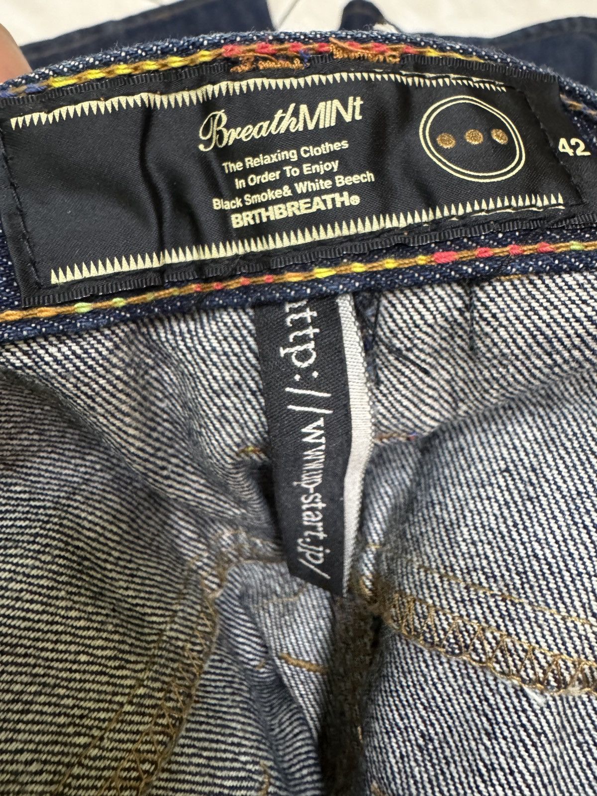 If Six Was Nine Japanese Archive BreathMINt Double Waist Punk Denim Pants Size US 31 - 13 Thumbnail