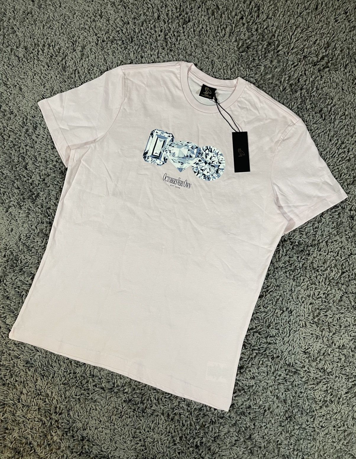October's Very Own OVO Diamond Tee Pink Size US S / EU 44-46 / 1 - 2 Thumbnail