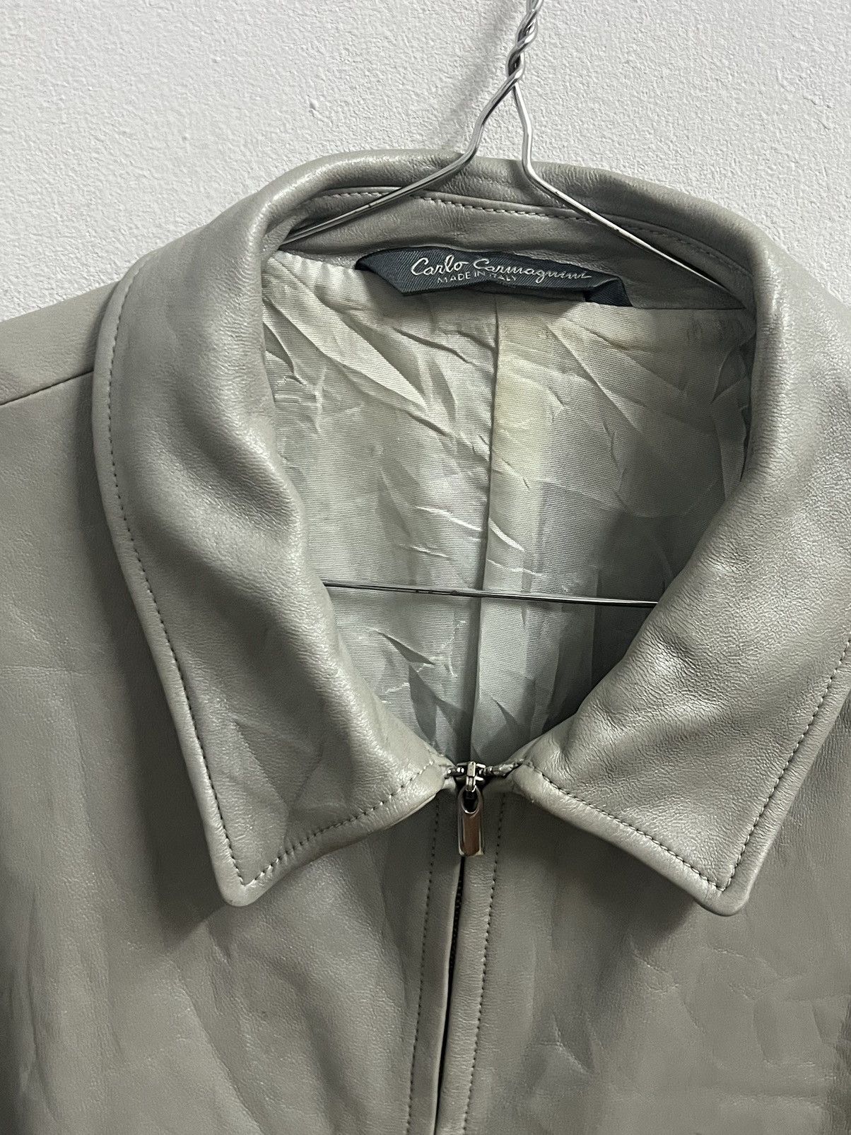 Other CARLO CARMOGNINI ZIPPER JACKET LEATHER GREY Size US L / EU 52-54 / 3 - 13 Thumbnail