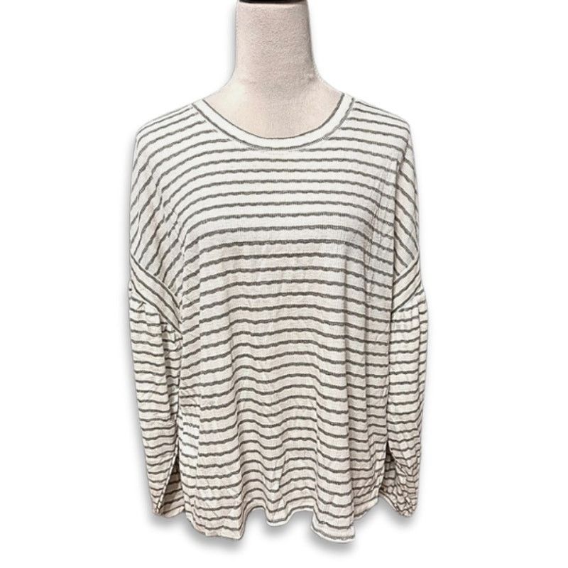 Other Weatherproof Vintage Top Striped Ribbed Gray/Cream M NWT Size M / US 6-8 / IT 42-44 - 1 Thumbnail