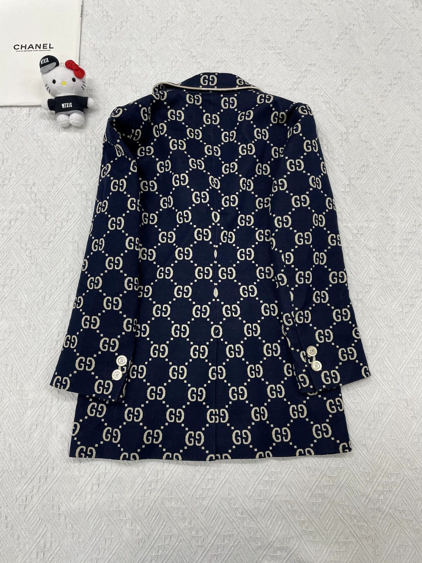 Gucci Gucci Blue Full GG Logo Blazer Size 38 Size XS / US 0-2 / IT 36-38 - 3 Thumbnail