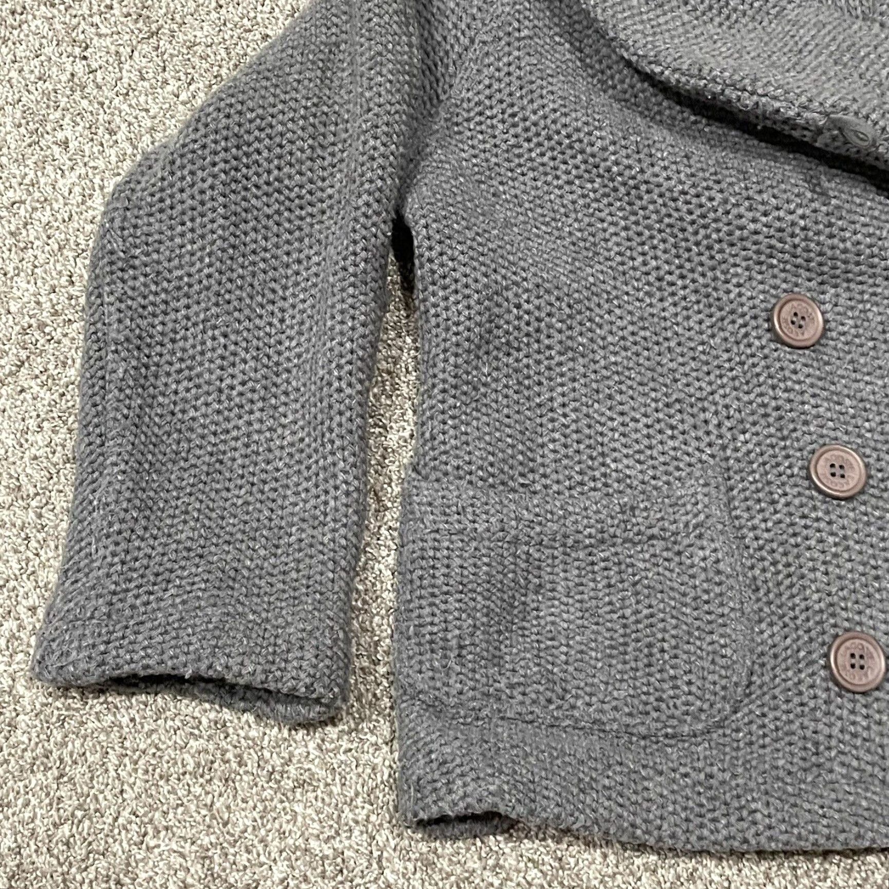 Lacoste VINTAGE Lacoste Sweater Women M Gray Wool Blend Shawl Neck Button Down Wrap Womens Size M / US 6-8 / IT 42-44 - 3 Thumbnail