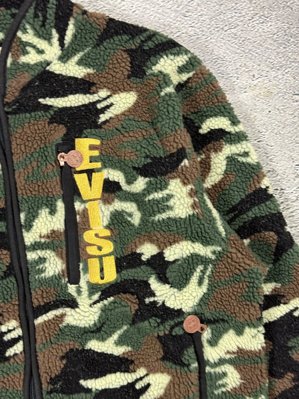 Evisu Evisu fleece sweatshirt camo green khaki cargo zip Size US M / EU 48-50 / 2 - 2 Thumbnail