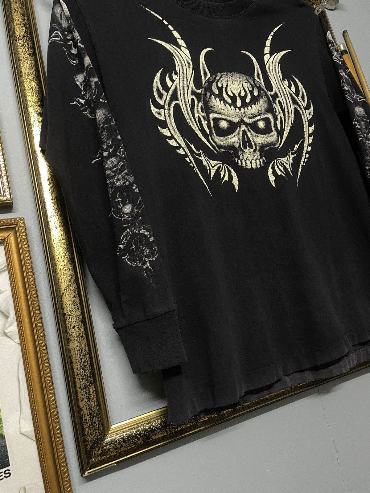 Vintage Vintage 1990s Skull Satan Big Head Sunfaded Distressed Tee Size US M / EU 48-50 / 2 - 4 Thumbnail