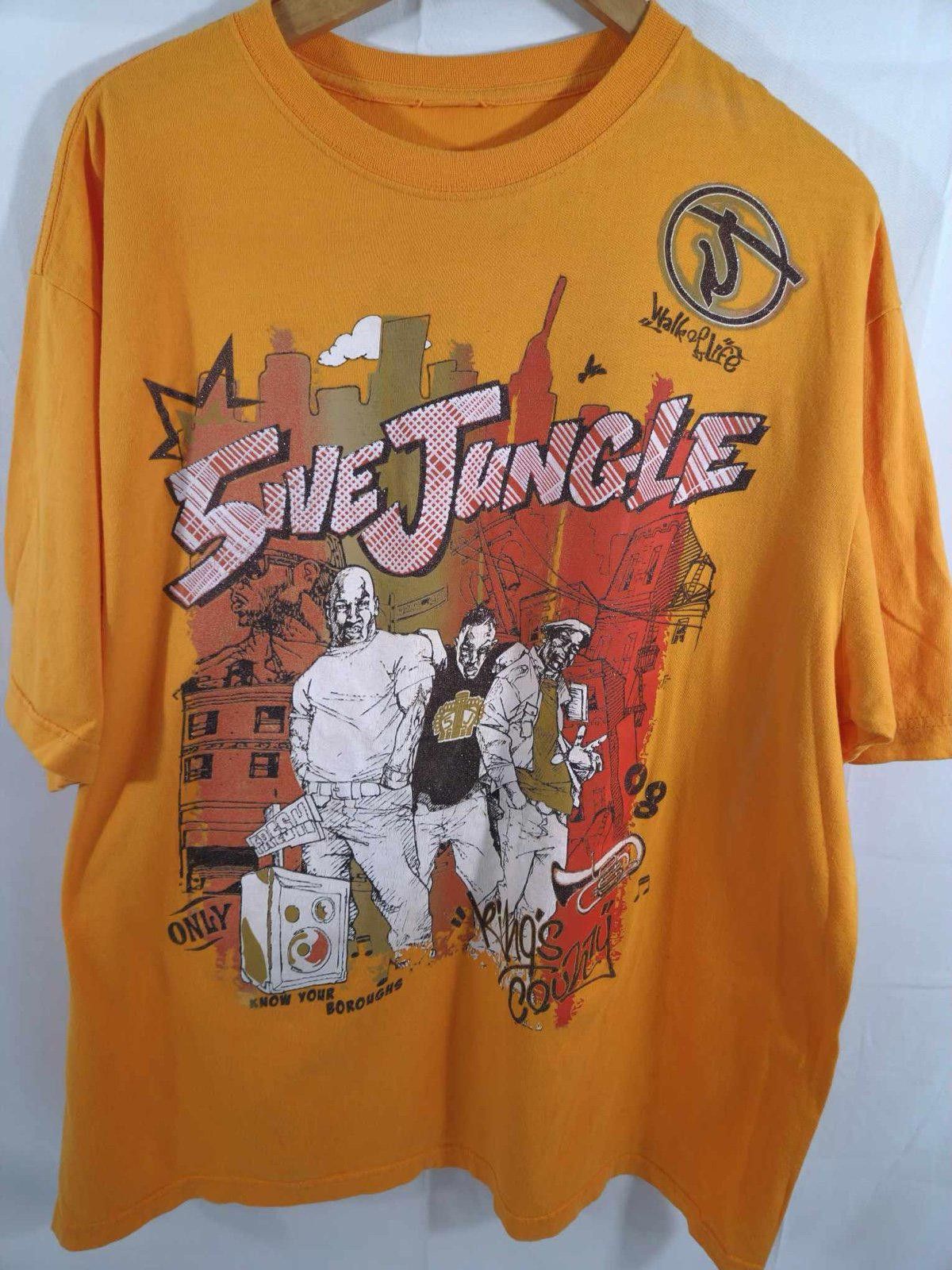 Designer Vintage Y2K 5ive Jungle Walk Of Life Hip Hop Graphic T Shirt Size US XXL / EU 58 / 5 - 1 Thumbnail