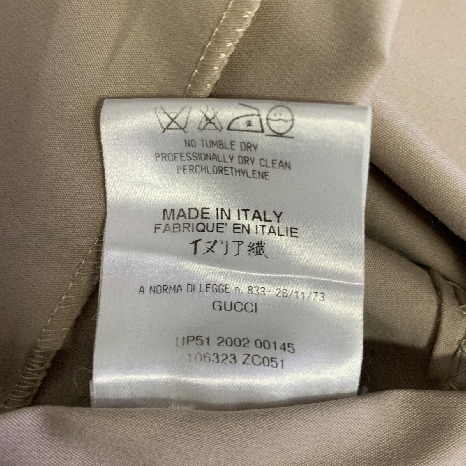 Gucci GUCCI Size L Khaki Cotton Blend Fitted Below Knee Skirt Size 32" / US 10 / IT 46 - 5 Thumbnail