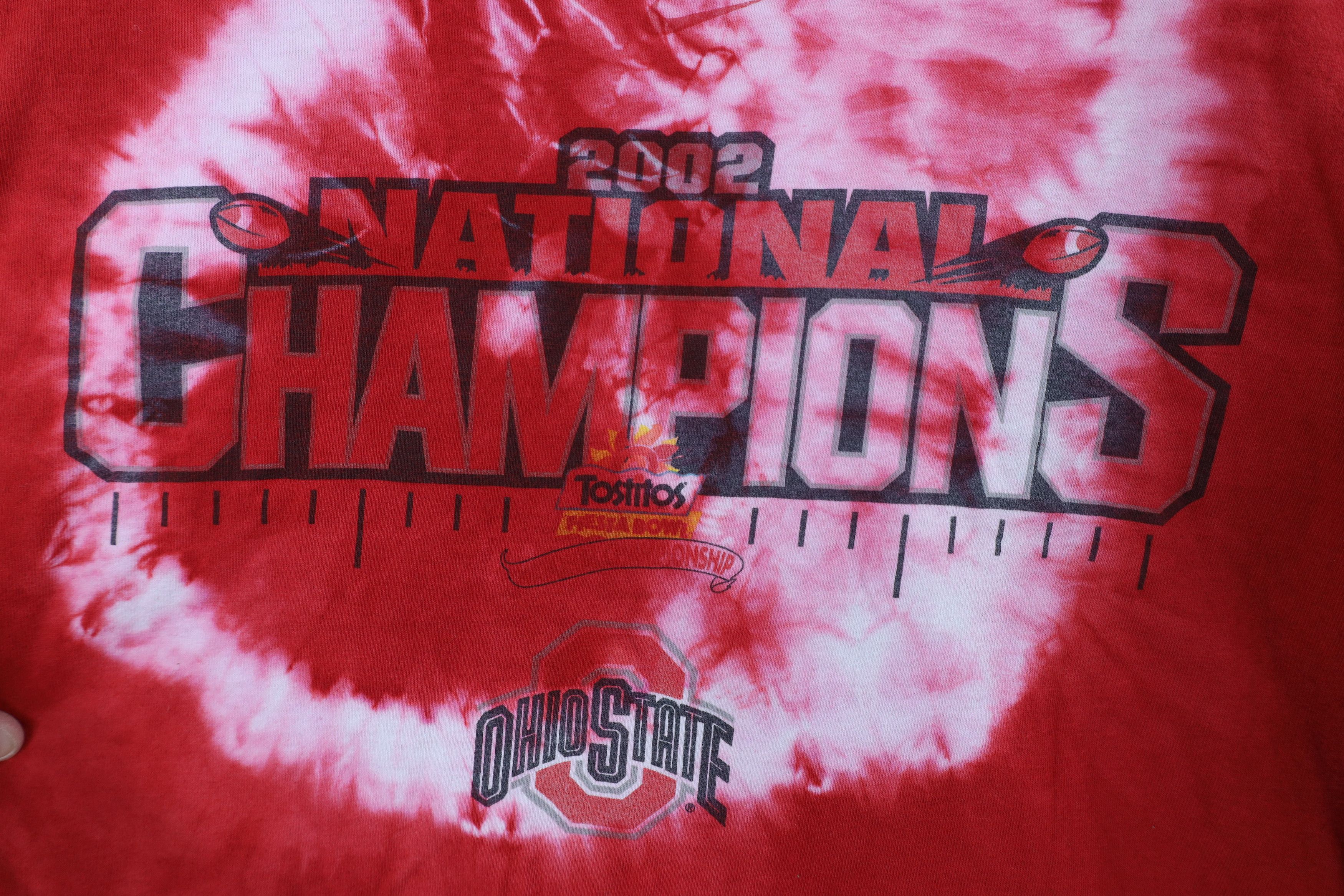 Nike × Vintage Vintage Nike Swoosh Ohio State National Champs T-Shirt Size US XXL / EU 58 / 5 - 4 Thumbnail