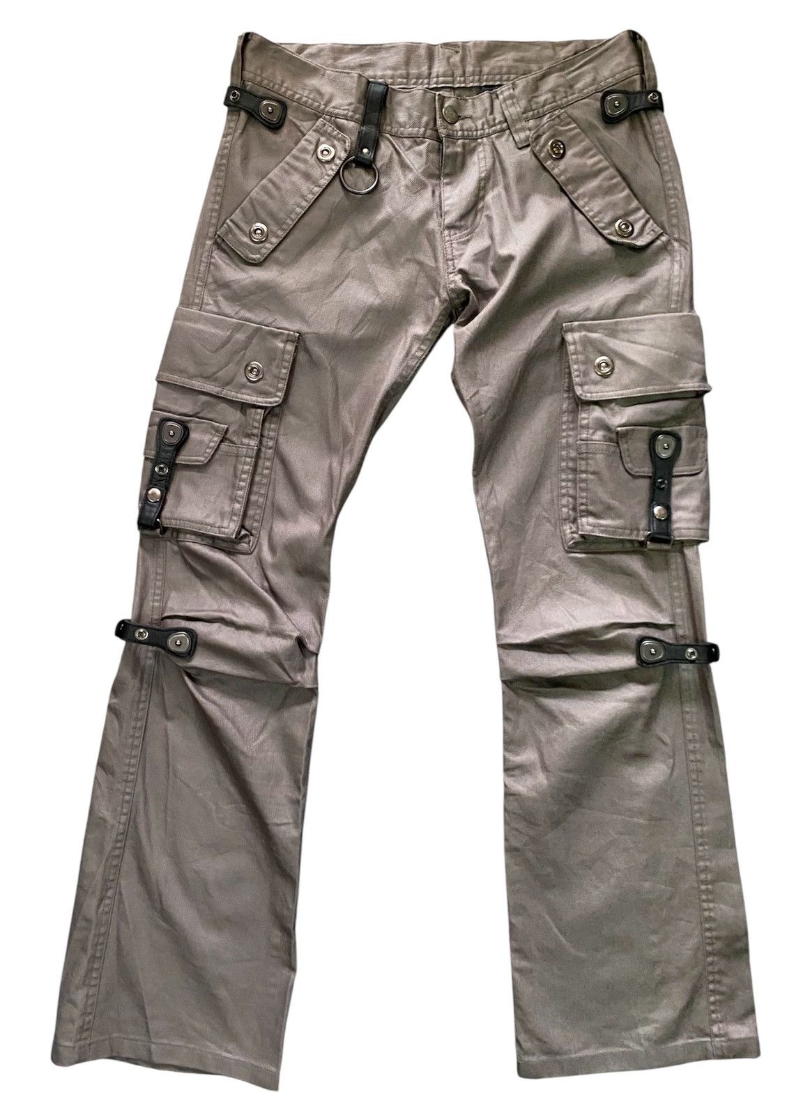 Tornado Mart 🔥 HOT🔥 Gothic Punk Y2K Tornado Mart Japan Waxed Bondage Pant Size US 32 / EU 48 - 1 Thumbnail