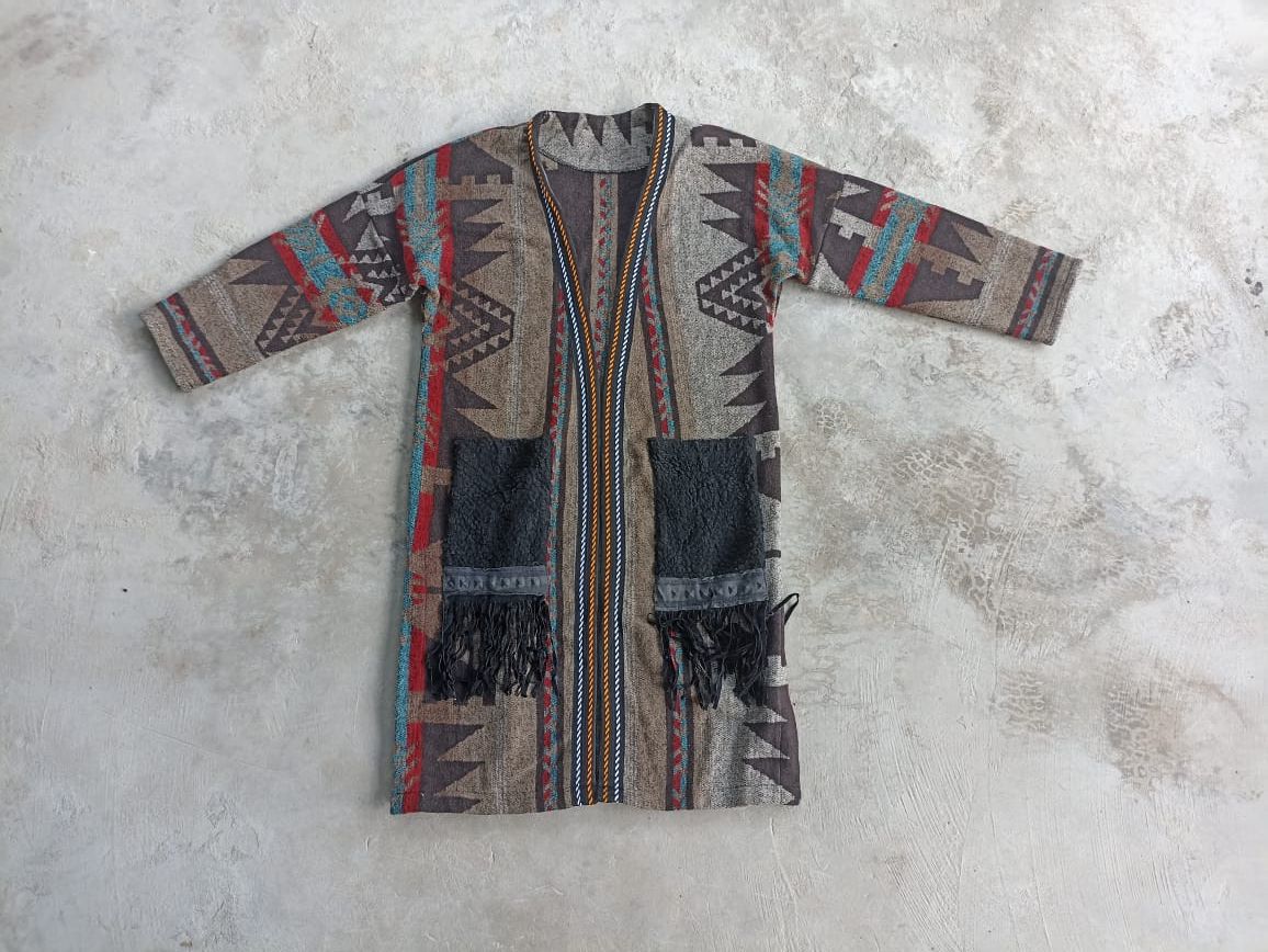 Designer × Japanese Brand Vintage meirire Long Cardigan nice design Size M / US 6-8 / IT 42-44 - 3 Thumbnail