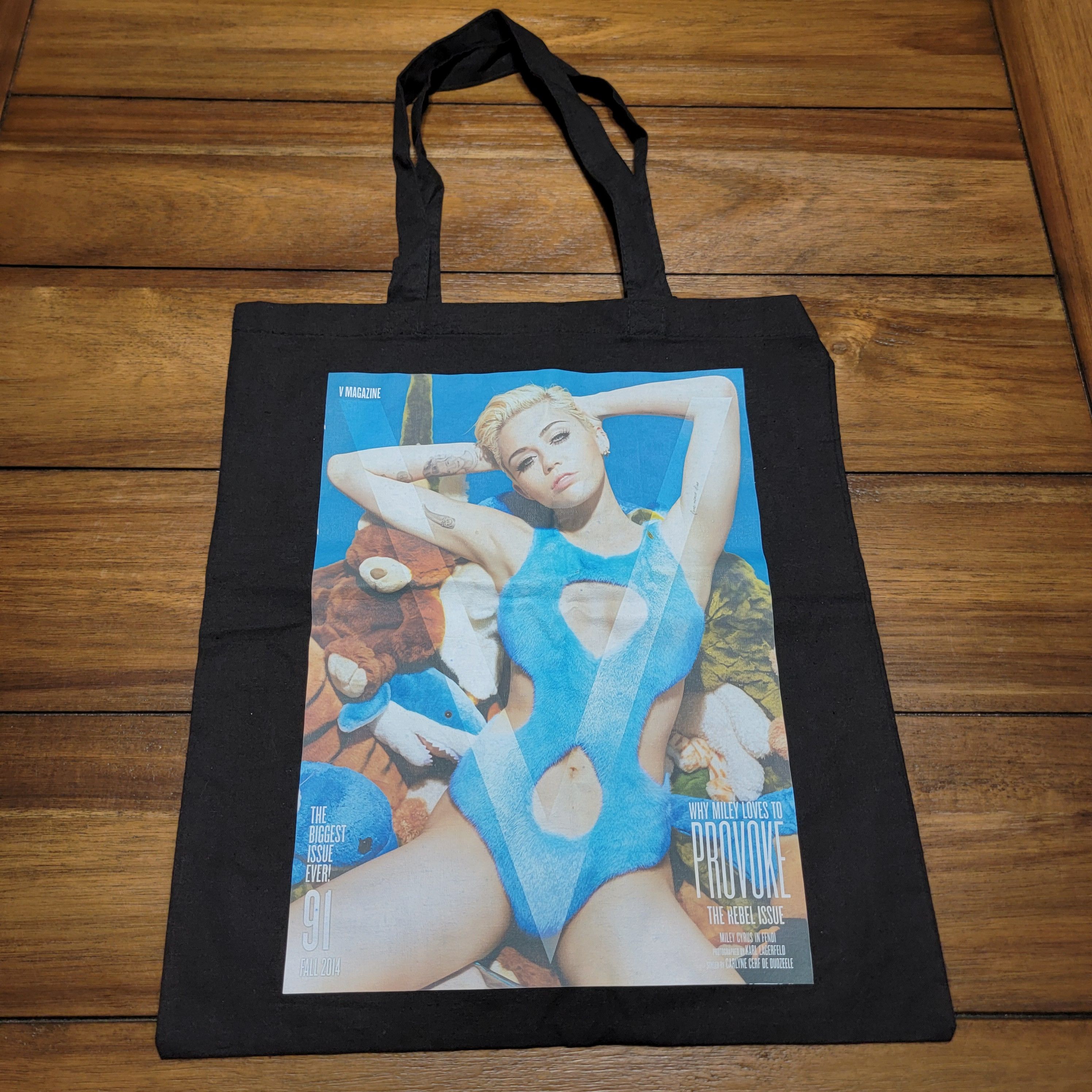 Other Miley Cyrus on V-Magazine Cover 100% Cotton Tote 16" X 14.5" Size ONE SIZE - 1 Thumbnail