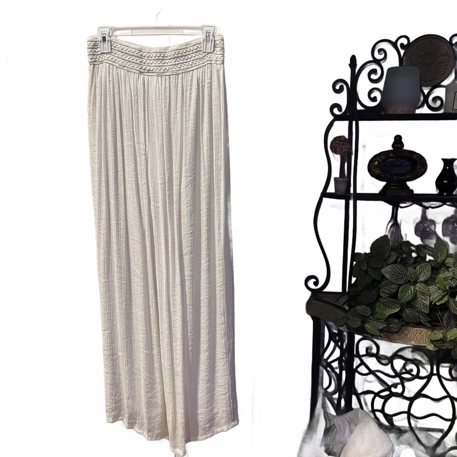Alyx alyx Women's White Wide Leg Pants Size 40" / US 18 - 1 Thumbnail