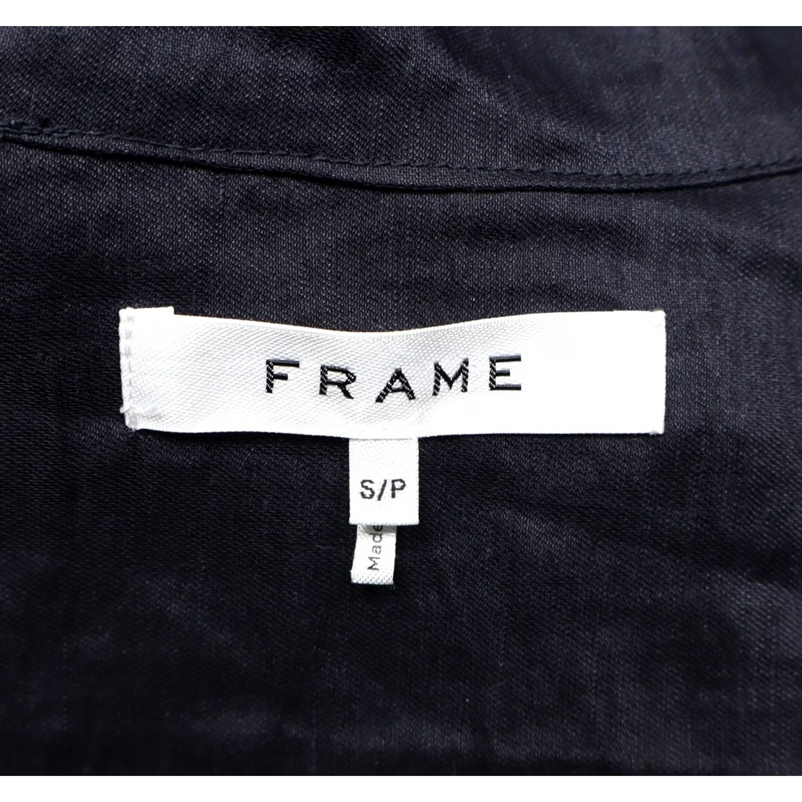 Frame FRAME Shirt Dress Women's Navy Linen Button Down Midi Casual Sz S Size S / US 4 / IT 40 - 4 Thumbnail