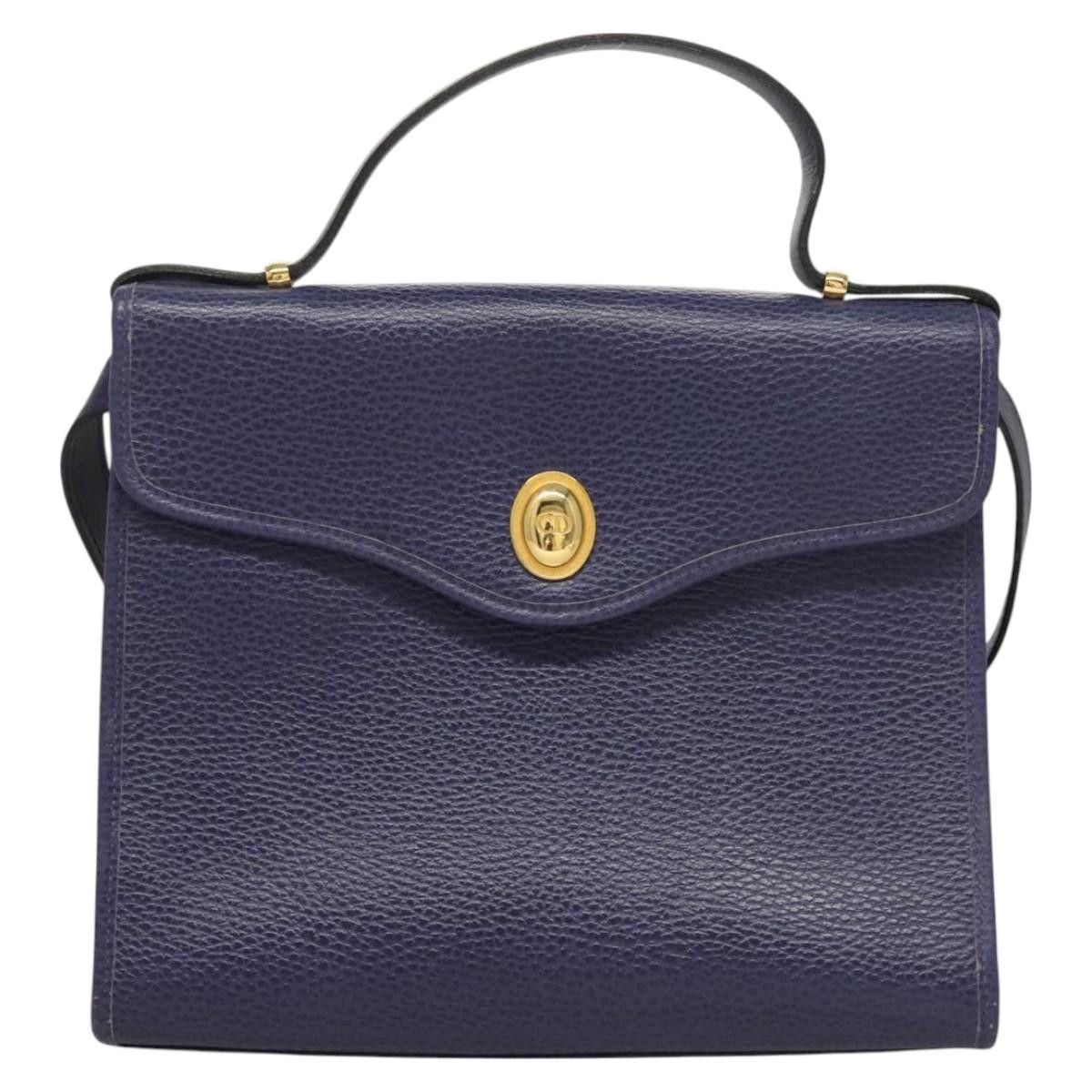 Dior DIOR Hand Bag Leather Gold Purple Gray Size ONE SIZE - 2 Thumbnail