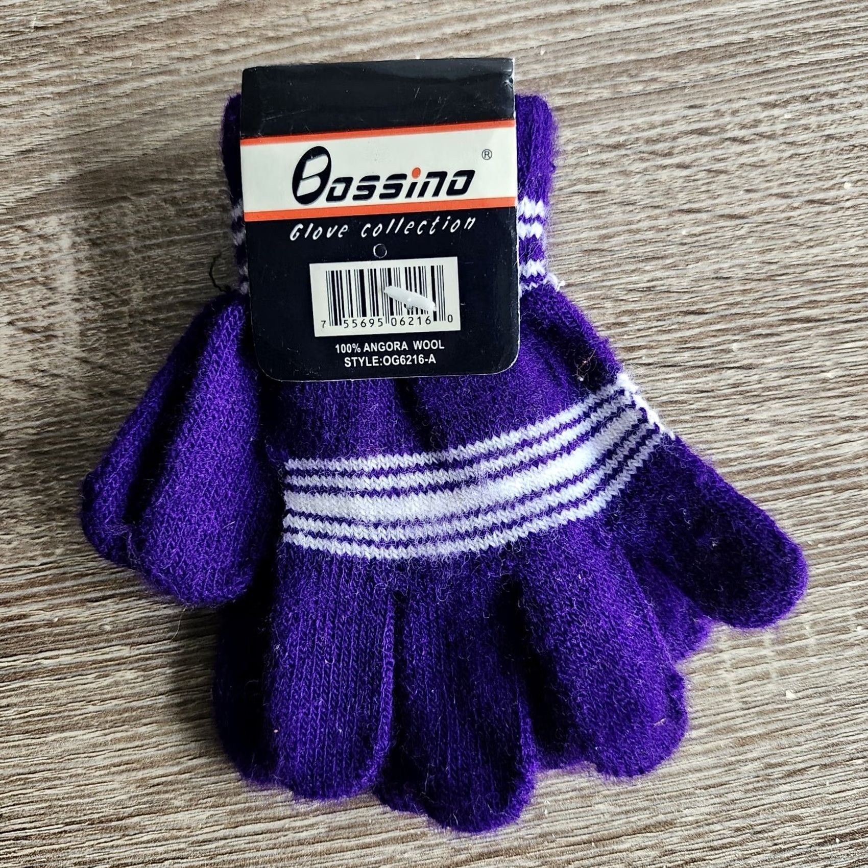 Vintage Bossino Glove Collection Women's Purple Wool Gloves S Purple Wool Gloves Travel Casual Holiday 90s? Size ONE SIZE - 2 Thumbnail