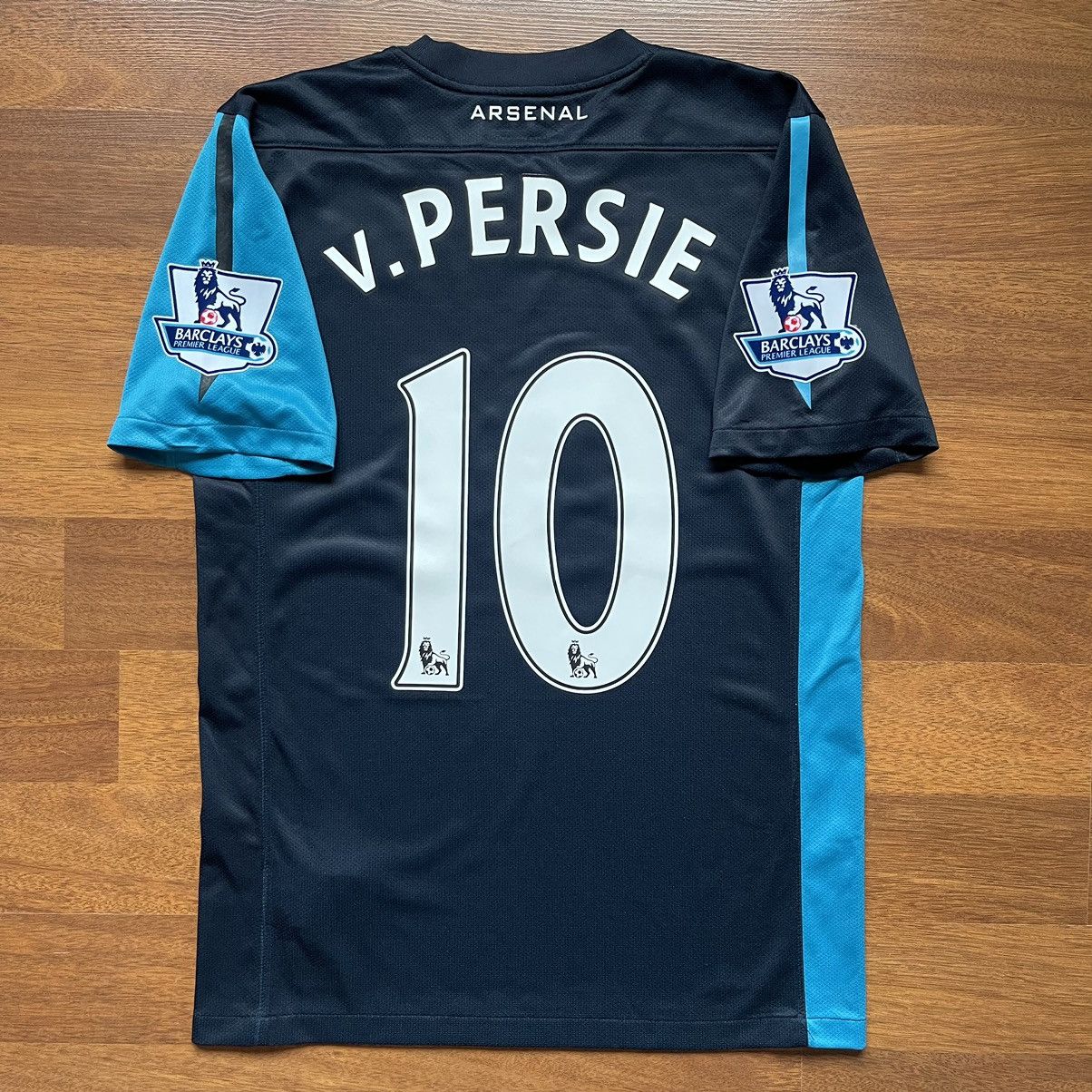 image of Arsenal Nike 2011/2012 Football Away Jersey 10 Van Persie in Blue, Men's (Size Small)