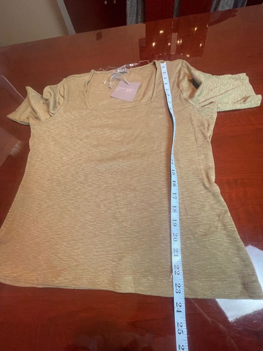Bob Marley Marled Essentials Sage Green Slub Knit Square Neck Top L Size L / US 10 / IT 46 - 7 Thumbnail