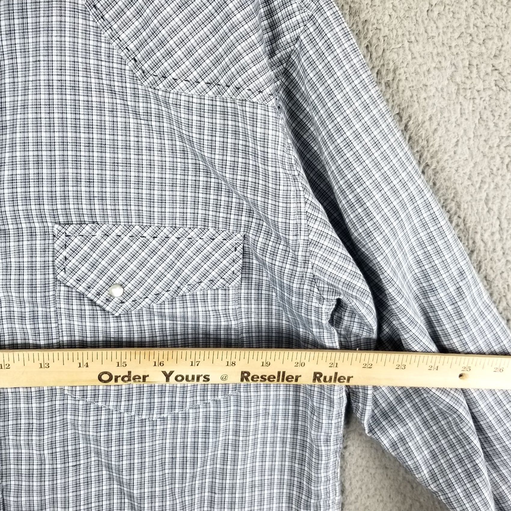 Vintage Cowboy Legend Shirt Men L Plaid Western Cowboy 90s Snap Button-Up Casual Business Party/Cocktail Formal Travel Workwear Size US L / EU 52-54 / 3 - 5 Thumbnail