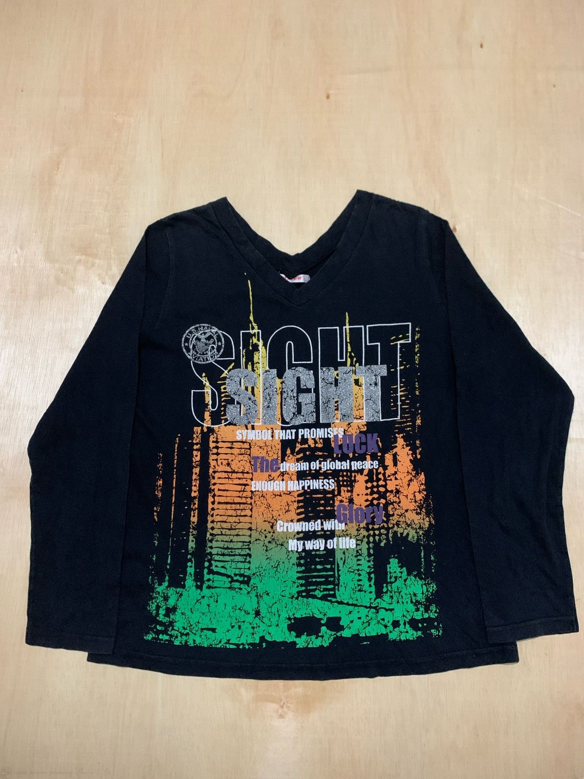 Hysteric Glamour × If Six Was Nine × Japanese Brand Y2k Glory Peace Life luck Longsleeve Punk style Size US M / EU 48-50 / 2 - 1 Thumbnail