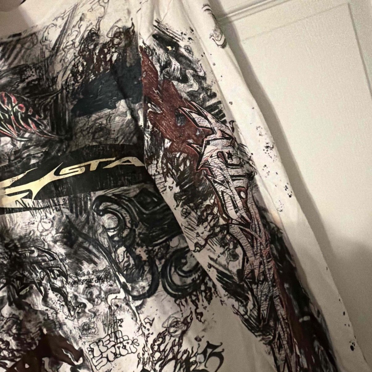 HELLSTAR Hellstar graffiti long sleeve white Size US XS / EU 42 / 0 - 7 Thumbnail