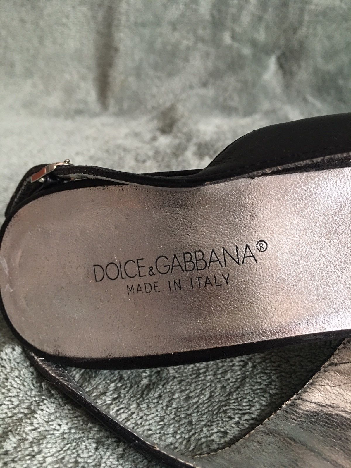 Dolce & Gabbana Dolce & Gabbana Black Leather Sling Heels Pumps EU 38 Size US 8 / IT 38 - 7 Thumbnail