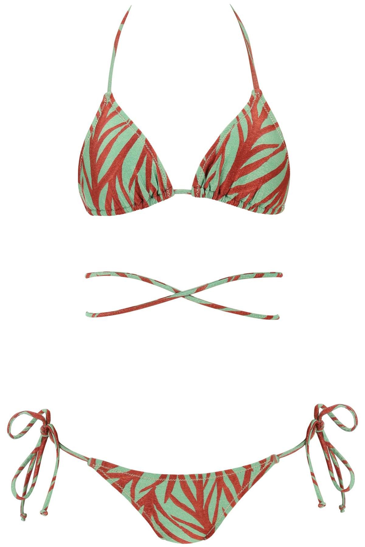 image of Reina Olga "animal Print Miami Bikini Set in Colar Lurex, Women's (Size Medium)