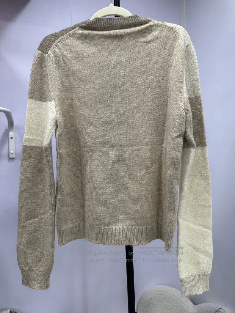 Hermes Hermes Color-blocked sweater with intarsia goat fur long-s Size XS / US 0-2 / IT 36-38 - 2 Thumbnail
