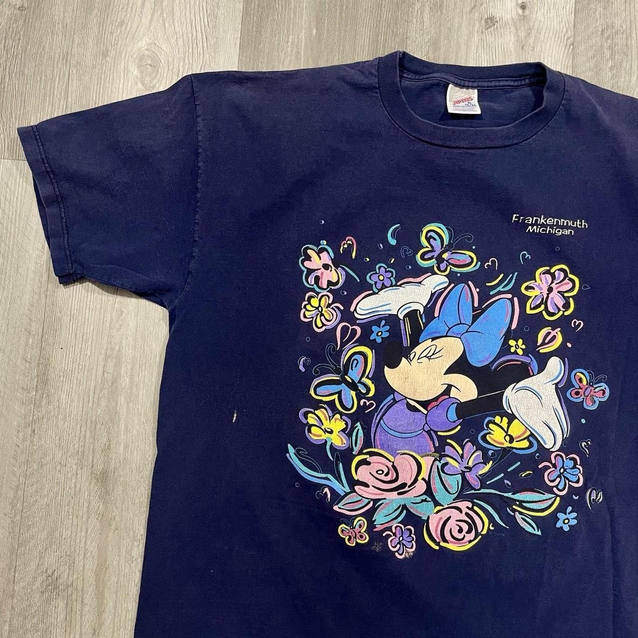 Disney × Mickey Mouse × Vintage Vintage 90’s Minnie Mouse Frankenmuth Michigan Flower Tshirt Size US XL / EU 56 / 4 - 2 Thumbnail