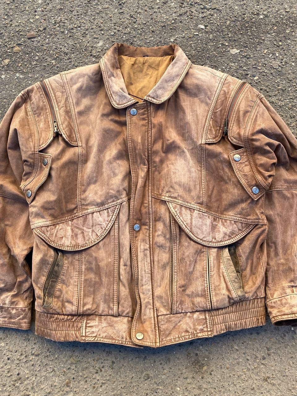 Other Avant Garde Leather Junya Watanabe style brown faded jacket Size US XL / EU 56 / 4 - 5 Thumbnail