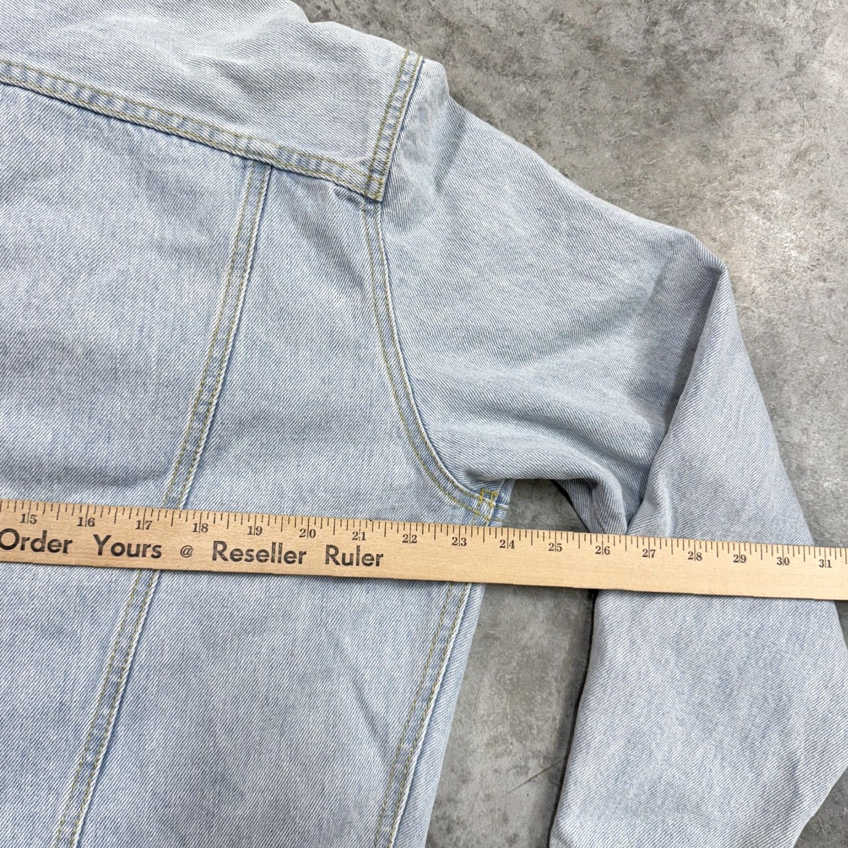 Guess VINTAGE GUESS Georges Marciano for GUESS Denim Jacket Mens M Blue 80s 90s Cotton Solid Logo Button Bomber Jacket Made USA Size US M / EU 48-50 / 2 - 7 Thumbnail
