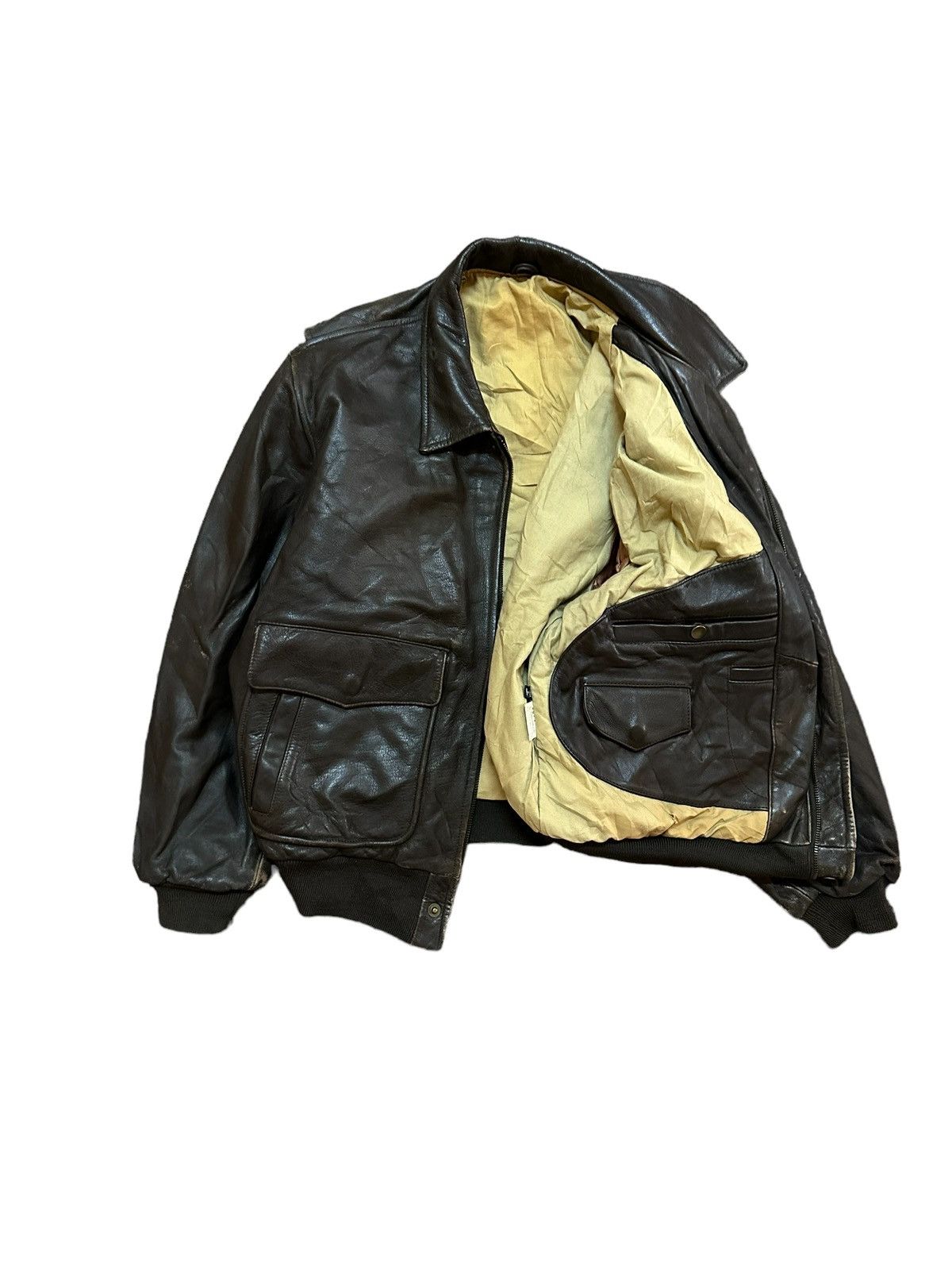 Vintage Vintage Aviator Leather Jacket Size US M / EU 48-50 / 2 - 7 Thumbnail