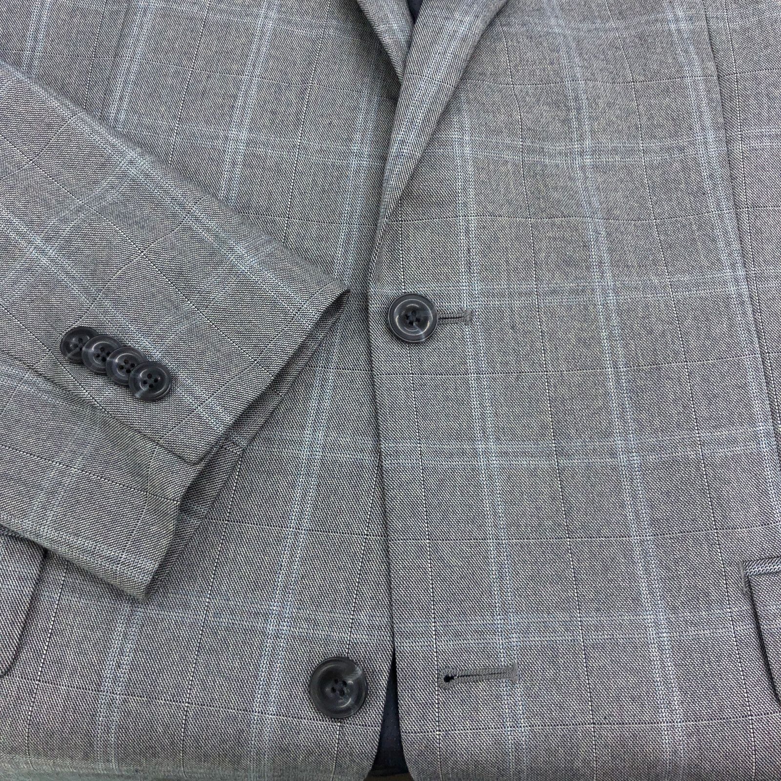 Michael Kors Michael Kors 42L Sport Coat Jacket Blazer Gray Windowpane Size 42L - 18 Thumbnail