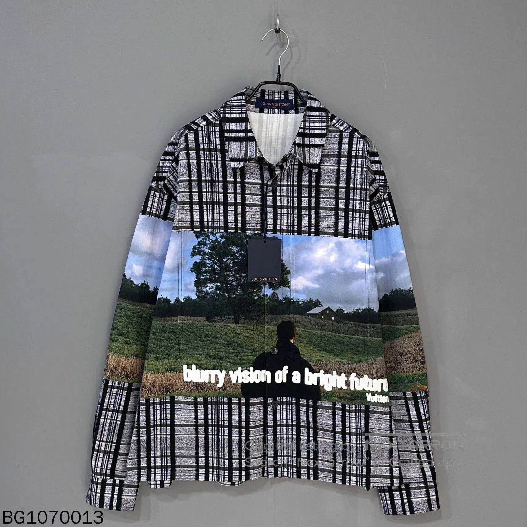 Louis Vuitton checkered landscape print long sleeve shirt. Size US L / EU 52-54 / 3 - 1 Thumbnail