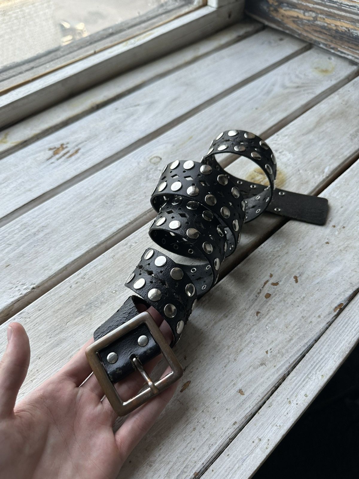 Japanese Brand 🚨Vintage Crazy Metal Belt Drip Japanese Hype bb Simon Size ONE SIZE - 1 Thumbnail