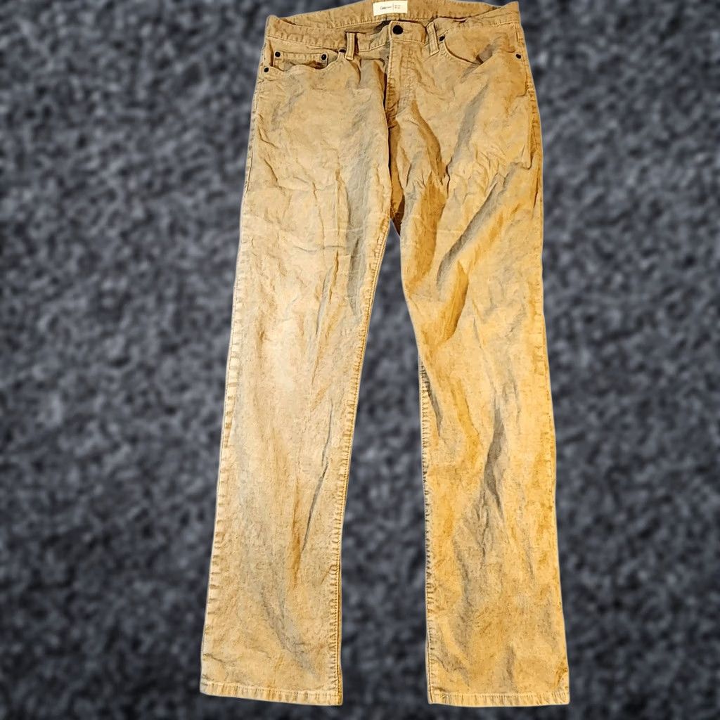 Gap VINTAGE Gap 1969 Pants Mens 34x32 Corduroy Slim Distressed Casual Beige Tan - 34x32 Mens Gap 1969 Pants Corduroy Slim Fit Casual Distressed Size US 34 / EU 50 - 1 Thumbnail
