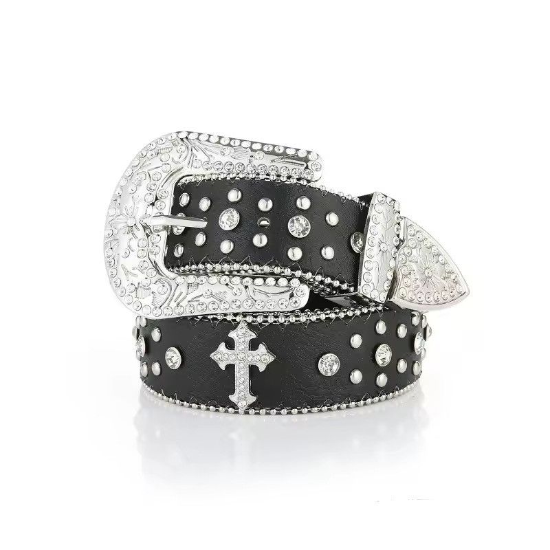 Japanese Brand Y2K Cross Rhinestone Belt Size ONE SIZE - 3 Thumbnail