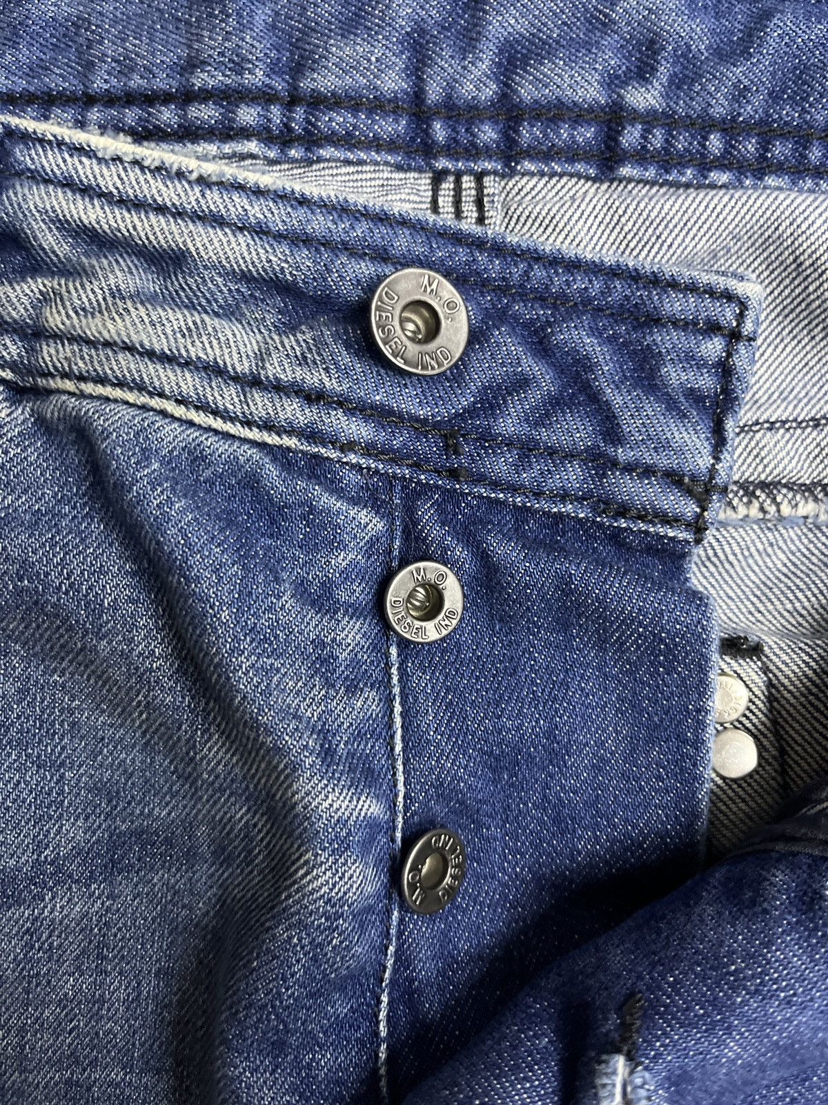 Diesel 2000s Diesel Punk Studded Washed Selvedge Denim Timmen Jeans Size US 32 / EU 48 - 10 Thumbnail
