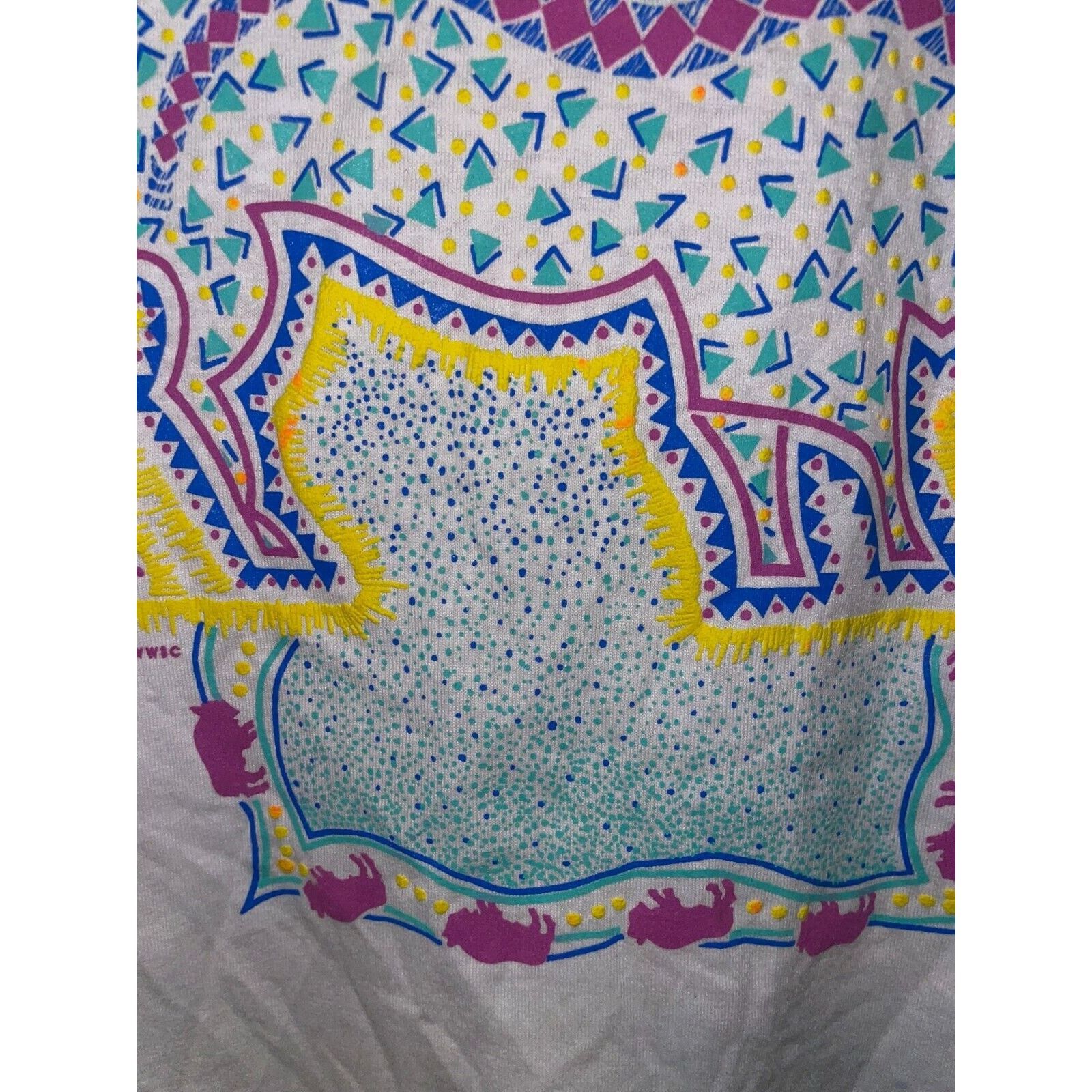 Jerzees Vintage South Daktoa Shirt Tribal Buffalo White M Tee Size US M / EU 48-50 / 2 - 6 Thumbnail