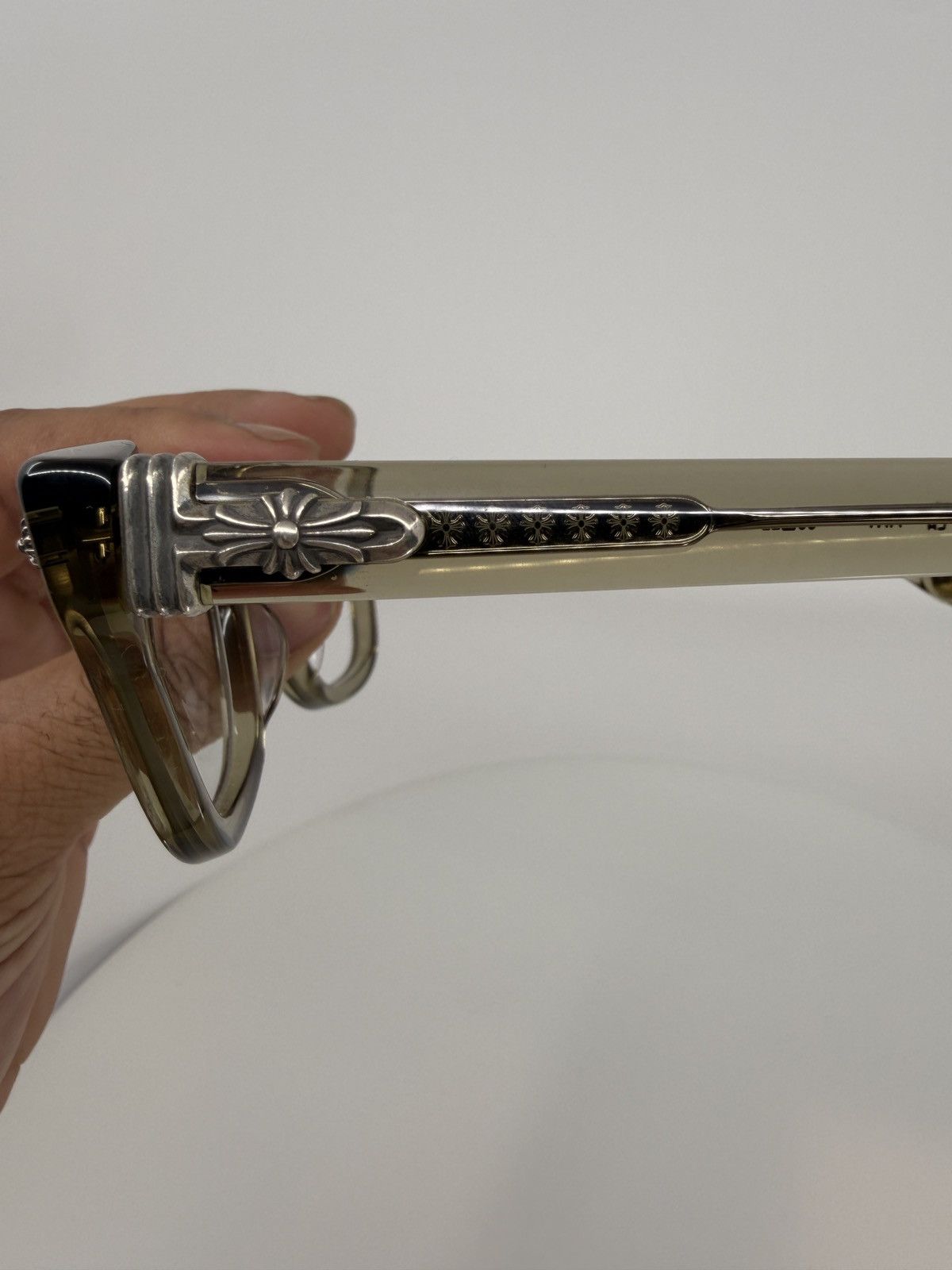 Chrome Hearts Chrome Hearts Trititsagain Army/Silver Glasses Size ONE SIZE - 4 Thumbnail