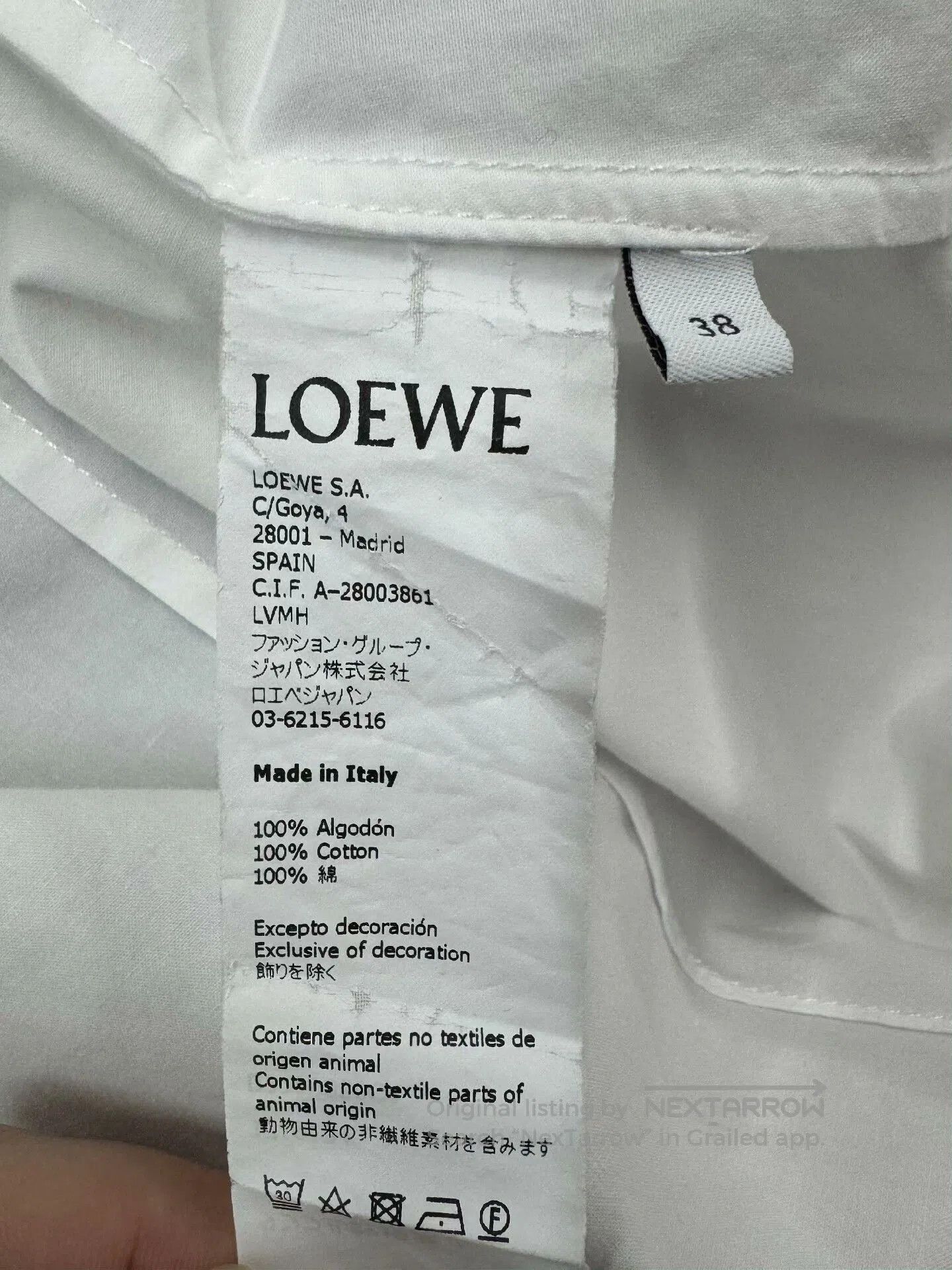 Loewe LOEWE Ruffled Collar White Shirt. Size US XS / EU 42 / 0 - 6 Thumbnail