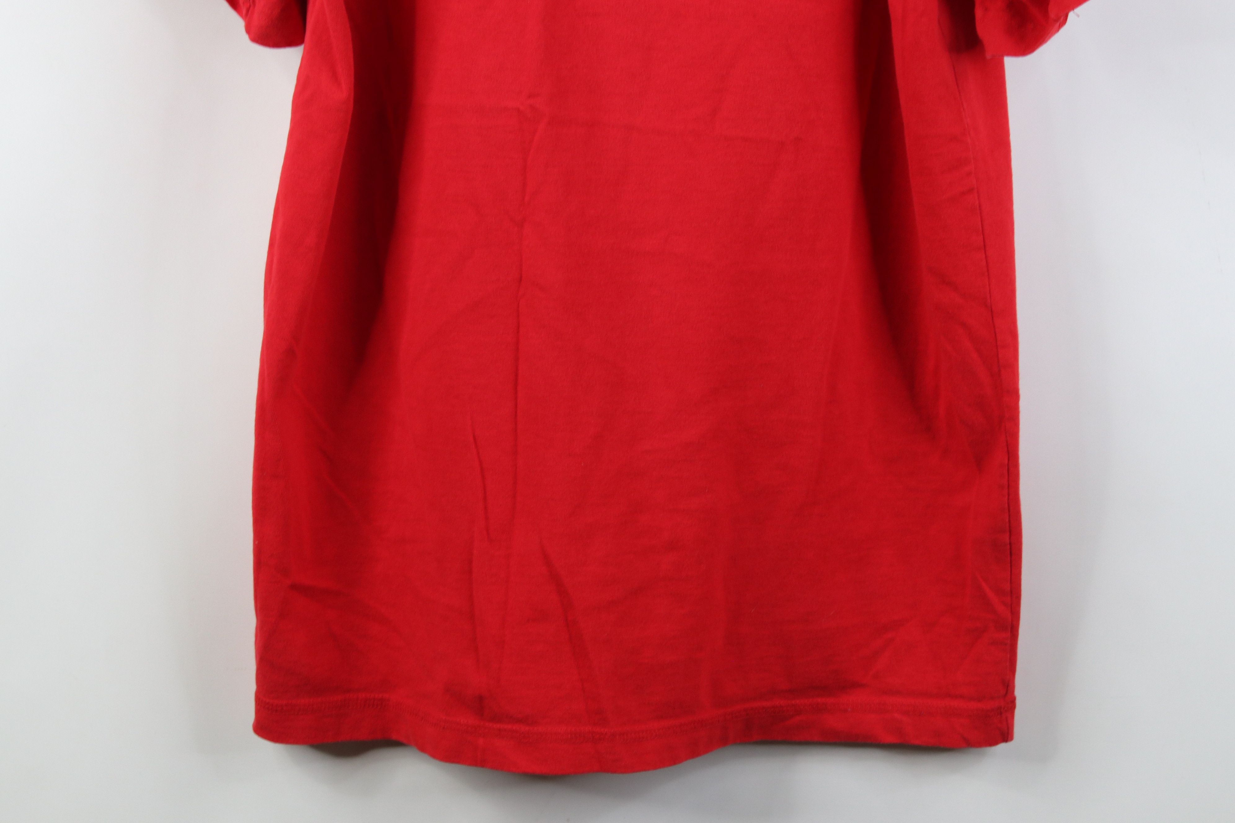 Vintage Vintage 90s Streetwear Blank Cotton Henley T-Shirt Red Size US M / EU 48-50 / 2 - 3 Thumbnail