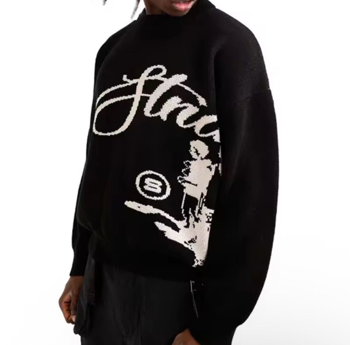 Other Dark Gothic Y2K Jacquard Pullover Knit Loose Sweater Size US XL / EU 56 / 4 - 2 Thumbnail