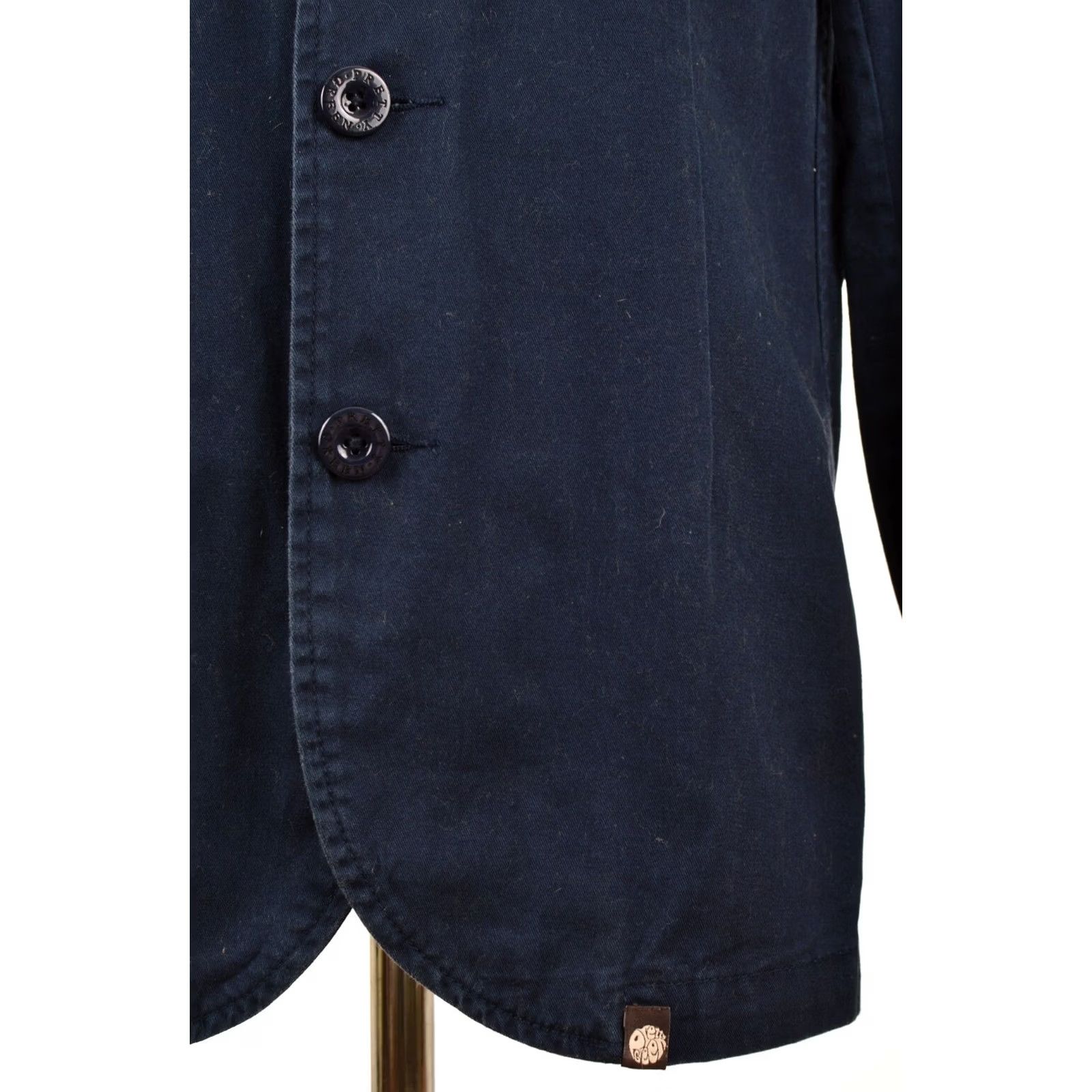 Pretty Green Pretty Green Langford Mandarin Collar Military Twill Jacket Blue M Mens Jacket Size US M / EU 48-50 / 2 - 2 Thumbnail