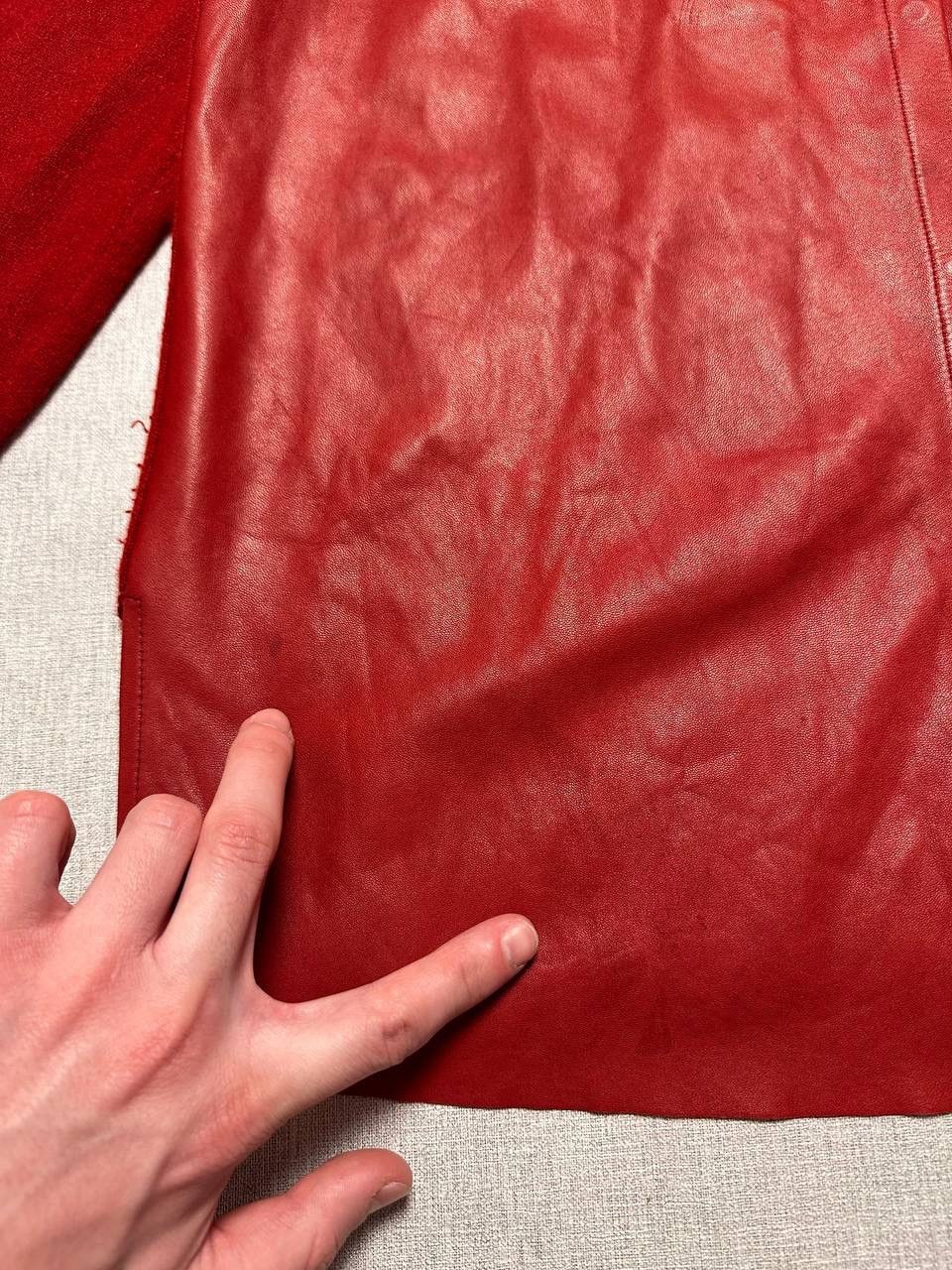 Brunello Cucinelli Brunello Cucinelli Red Leather & Cashmere Overshirt Vintage Size M / US 6-8 / IT 42-44 - 9 Thumbnail