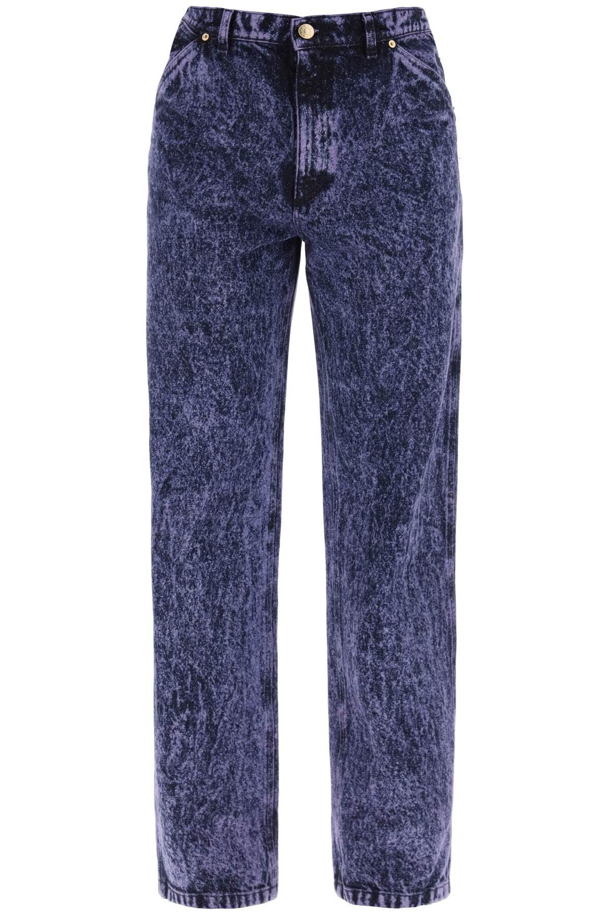 image of Marni Loose Marbleized Denim Jeans In in Light Orchid, Men's (Size 32)
