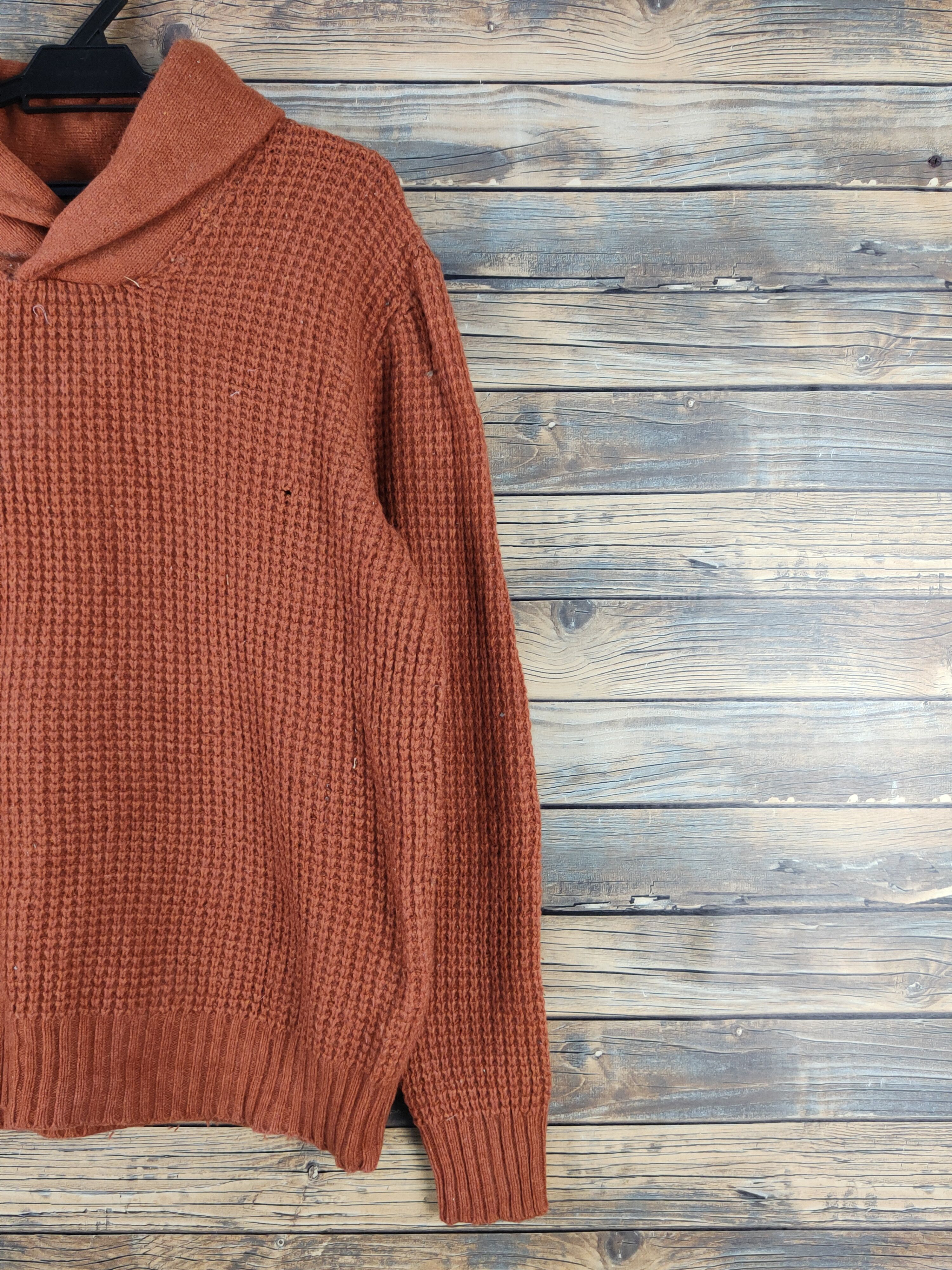 Vintage Uniqlo Dark Orange Knitwear Sweatshirts #W1678 Size US XL / EU 56 / 4 - 6 Thumbnail