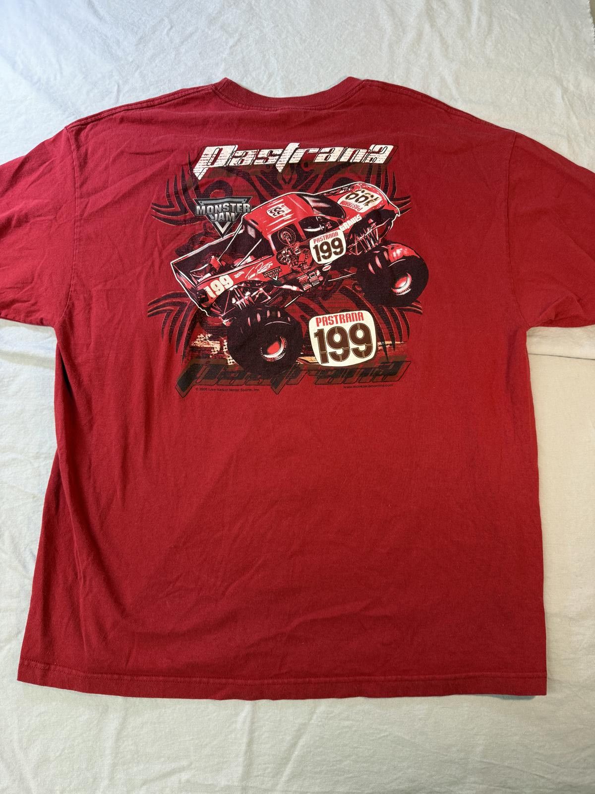 Designer Y2K Travis Pastrana T-shirt Monster Jam #199 Motocross 2XL Size US XXL / EU 58 / 5 - 2 Thumbnail