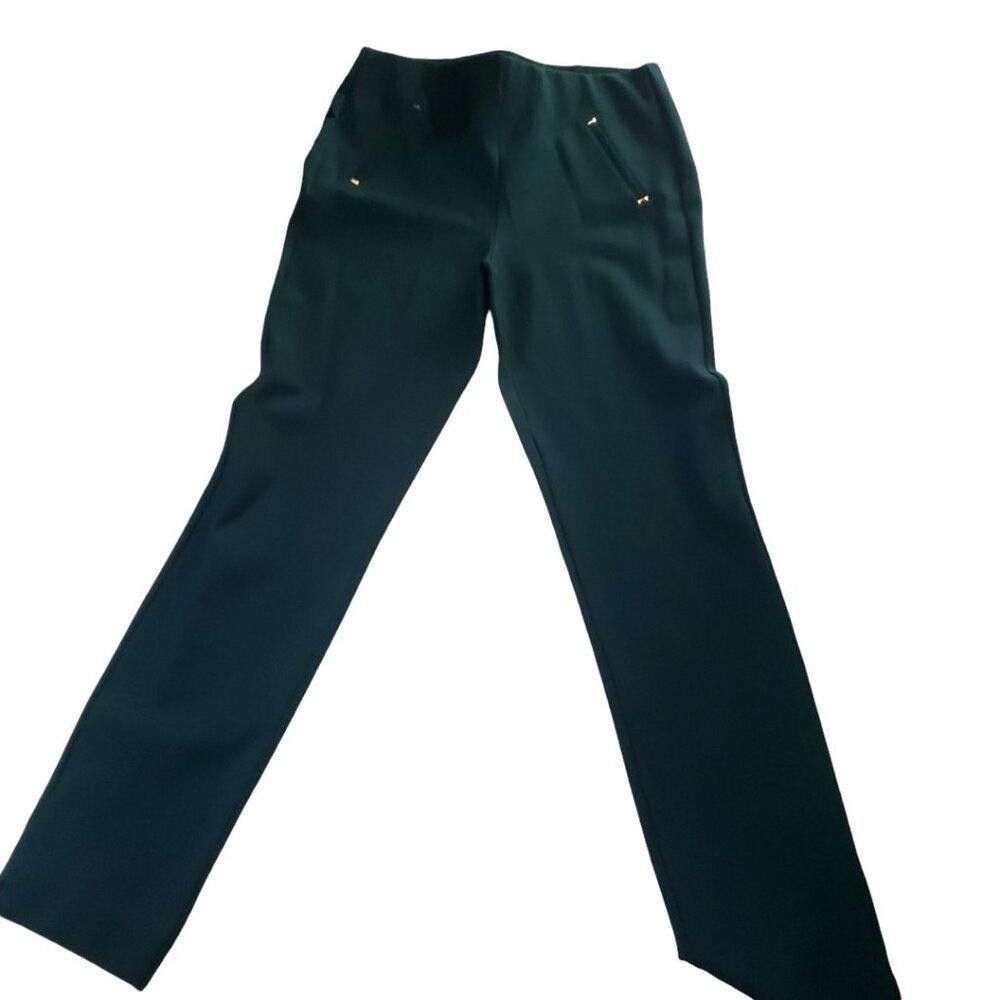 Chicos CT1787 Chico's Juliet Ponte Trim Detail Ankle Pant Green S Size 28" / US 6 / IT 42 - 1 Thumbnail